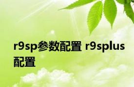 r9sp参数配置 r9splus配置 