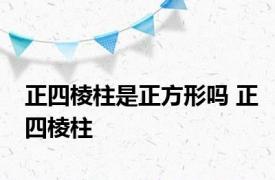 正四棱柱是正方形吗 正四棱柱 