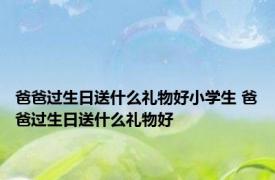 爸爸过生日送什么礼物好小学生 爸爸过生日送什么礼物好 