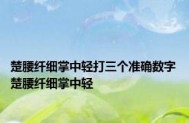 楚腰纤细掌中轻打三个准确数字 楚腰纤细掌中轻 