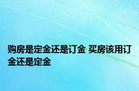 购房是定金还是订金 买房该用订金还是定金 