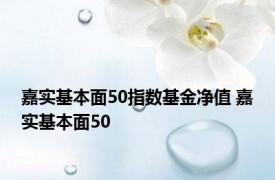 嘉实基本面50指数基金净值 嘉实基本面50 