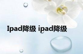 Ipad降级 ipad降级 