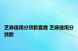 芝麻信用分贷款套路 芝麻信用分贷款 