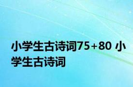 小学生古诗词75+80 小学生古诗词 