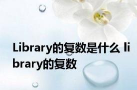 Library的复数是什么 library的复数 