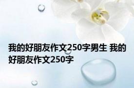 我的好朋友作文250字男生 我的好朋友作文250字 