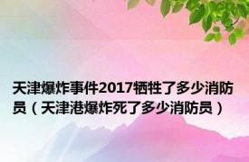 天津爆炸事件2017牺牲了多少消防员（天津港爆炸死了多少消防员）