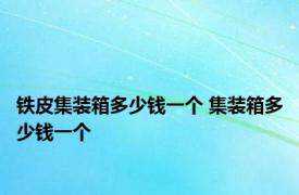 铁皮集装箱多少钱一个 集装箱多少钱一个 