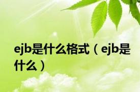 ejb是什么格式（ejb是什么）