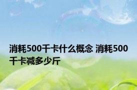 消耗500千卡什么概念 消耗500千卡减多少斤 