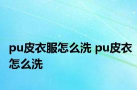 pu皮衣服怎么洗 pu皮衣怎么洗 