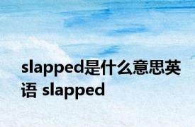 slapped是什么意思英语 slapped 