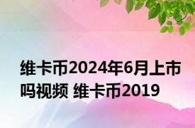 维卡币2024年6月上市吗视频 维卡币2019 