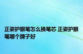 正姿护眼笔怎么换笔芯 正姿护眼笔哪个牌子好 