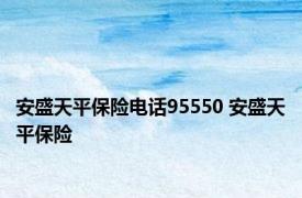 安盛天平保险电话95550 安盛天平保险 