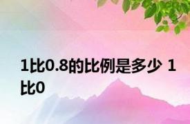 1比0.8的比例是多少 1比0 