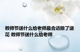 教师节送什么给老师最合适除了送花 教师节送什么给老师 