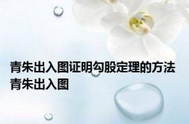 青朱出入图证明勾股定理的方法 青朱出入图 