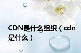 CDN是什么组织（cdn是什么）