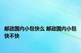 邮政国内小包快么 邮政国内小包快不快 