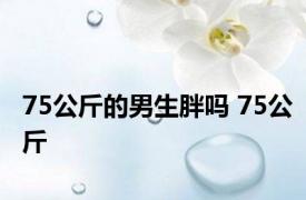 75公斤的男生胖吗 75公斤 