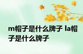 m帽子是什么牌子 la帽子是什么牌子 