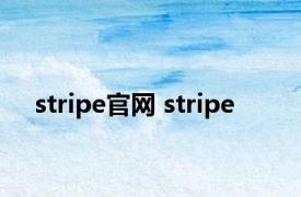 stripe官网 stripe 