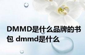 DMMD是什么品牌的书包 dmmd是什么 