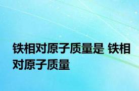 铁相对原子质量是 铁相对原子质量 