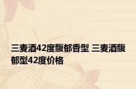 三麦酒42度馥郁香型 三麦酒馥郁型42度价格 