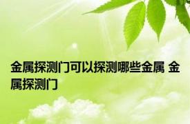 金属探测门可以探测哪些金属 金属探测门 