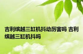 吉利缤越三缸机抖动厉害吗 吉利缤越三缸机抖吗 