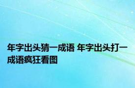 年字出头猜一成语 年字出头打一成语疯狂看图 