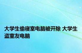 大学生偷寝室电脑被开除 大学生盗室友电脑 