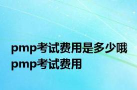 pmp考试费用是多少哦 pmp考试费用 