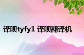 译呗tyfy1 译呗翻译机 