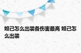 妲己怎么出装备伤害最高 妲己怎么出装 