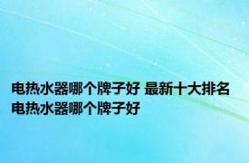 电热水器哪个牌子好 最新十大排名 电热水器哪个牌子好 