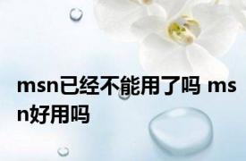 msn已经不能用了吗 msn好用吗 