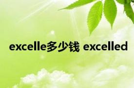 excelle多少钱 excelled 