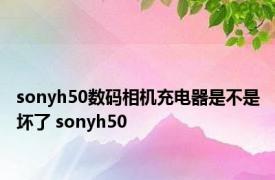 sonyh50数码相机充电器是不是坏了 sonyh50 