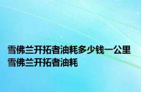 雪佛兰开拓者油耗多少钱一公里 雪佛兰开拓者油耗 