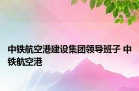 中铁航空港建设集团领导班子 中铁航空港 