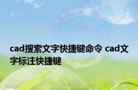 cad搜索文字快捷键命令 cad文字标注快捷键 