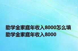 助学金家庭年收入8000怎么填 助学金家庭年收入8000 