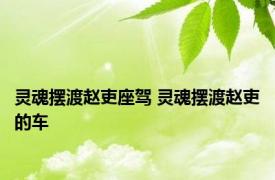 灵魂摆渡赵吏座驾 灵魂摆渡赵吏的车 