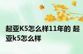 起亚K5怎么样11年的 起亚k5怎么样 