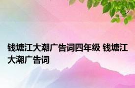 钱塘江大潮广告词四年级 钱塘江大潮广告词 