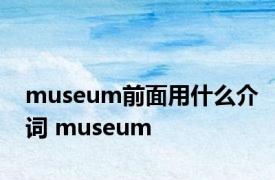 museum前面用什么介词 museum 